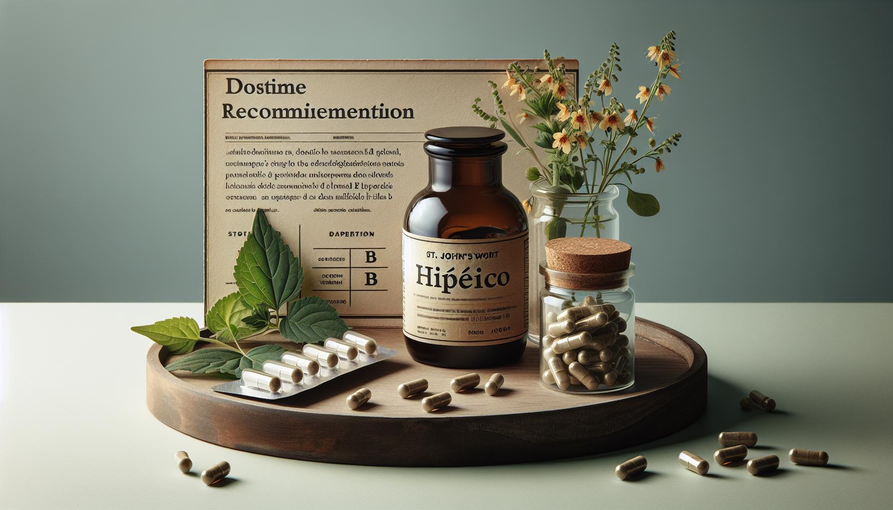Dosis Recomendada: Hipérico y Vitamina B