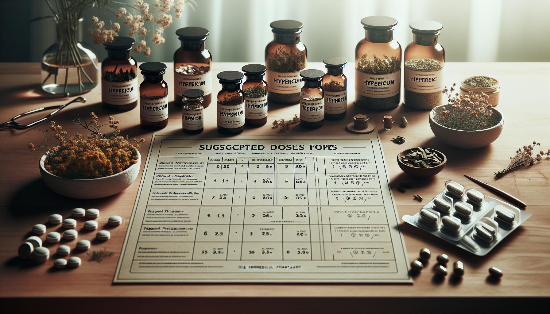Dosis recomendadas de hipérico para diferentes usos