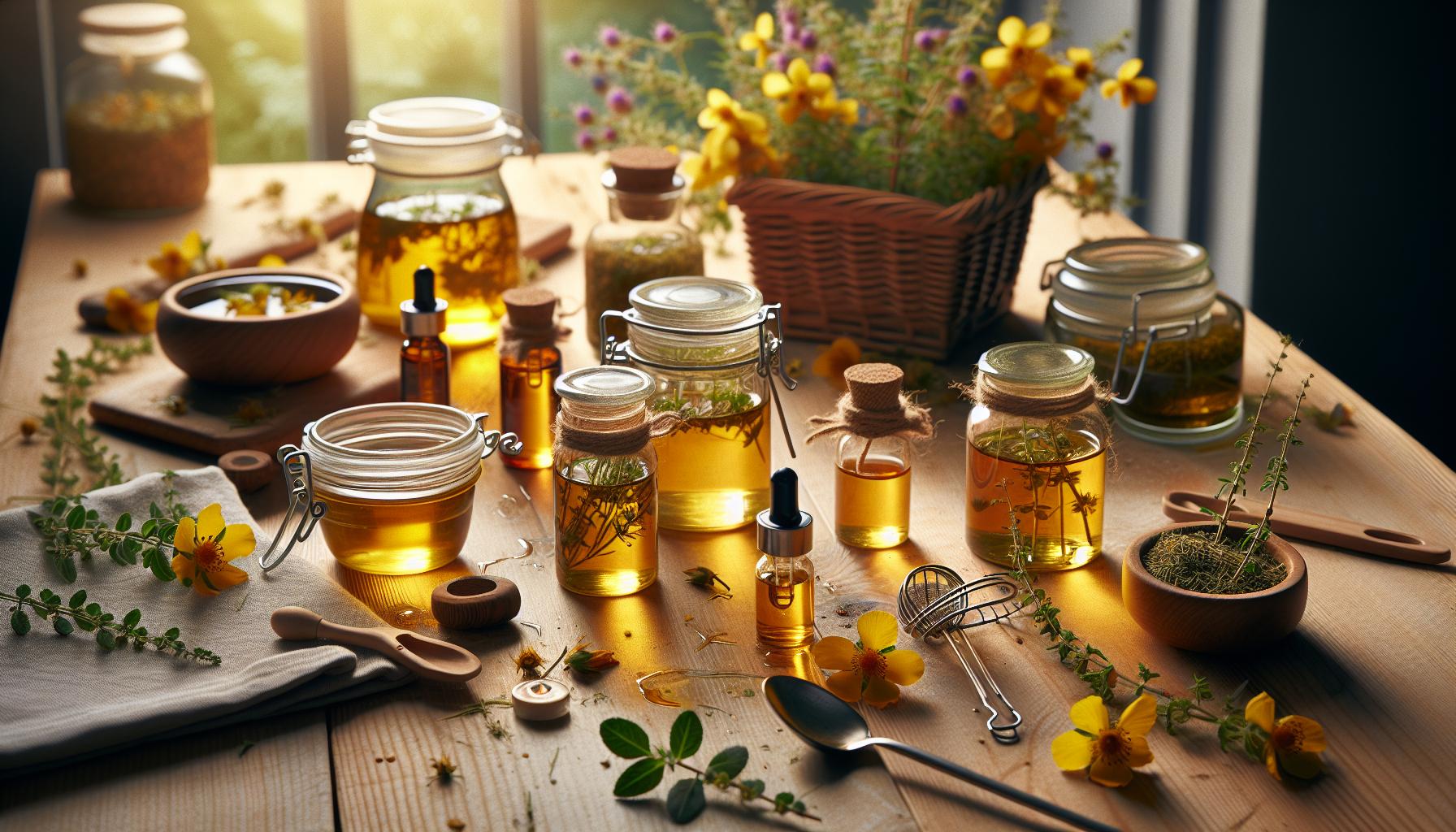 Preparaciones caseras de hipérico: aceites y tinturas